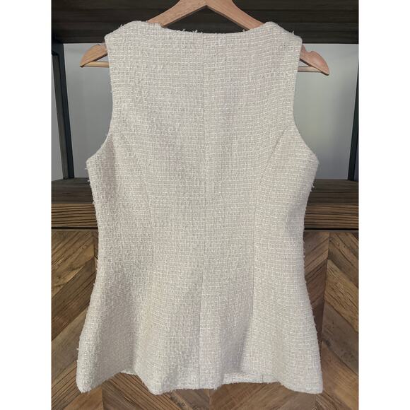 Astr Tweed Long Vest in Cream Size Medium - Picture 4 of 6